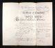 Robert Wilson Adams. Mate Certificate