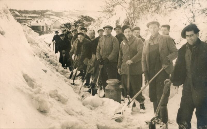 Salcombe Urban District Council Workmen Clearing Snow 1947