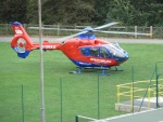 The Air Ambulance landing at The Recreation Ground, 2011