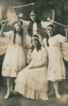 Unknown young women in fairy costumes.